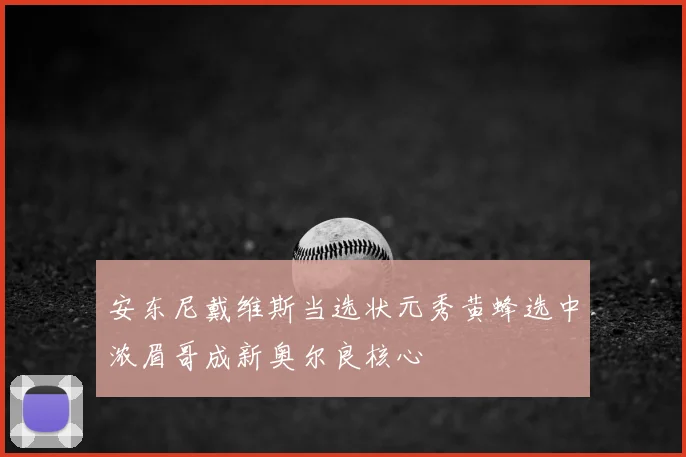 安东尼戴维斯当选状元秀黄蜂选中浓眉哥成新奥尔良核心